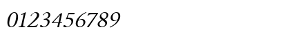 URWGaramondTExtWid Oblique Numeric Preview