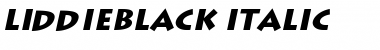 LiddieBlack Italic Font