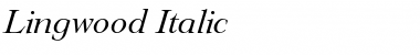 Lingwood Italic Font