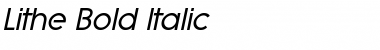 Lithe Bold Italic Font