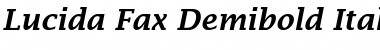 Lucida Fax Demibold Italic Font