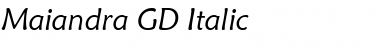 Maiandra GD Italic Font
