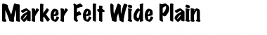 MarkerFeltWide-Plain Regular Font