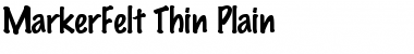MarkerFeltThin-Plain Regular Font