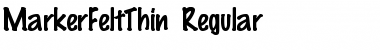 MarkerFeltThin Regular Font