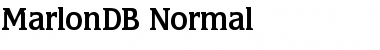MarlonDB Normal Font