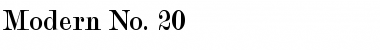 Modern No. 20 Font