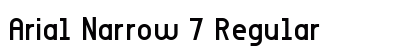 Arial Narrow 7 Regular Font Preview