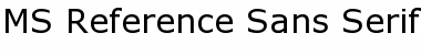 MS Reference Sans Serif Regular Font