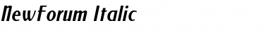 NewForum Italic Font