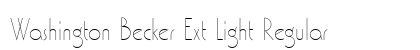 Washington Becker Ext Light Regular font free download