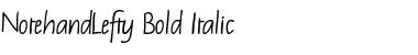 NotehandLefty Bold Italic Font