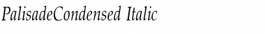 PalisadeCondensed Italic
