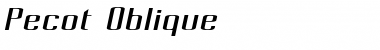 Pecot Oblique Regular Font