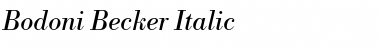 Bodoni Becker Italic Font