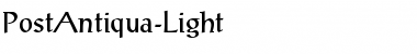Download PostAntiqua-Light Font