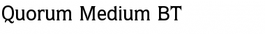 Quorum Md BT Font