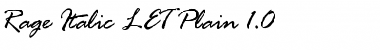 Rage Italic LET Plain Font