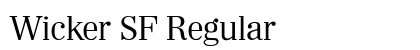 Wicker SF Regular font free download