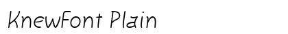 KnewFont Plain Preview