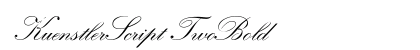 KuenstlerScript TwoBold Preview