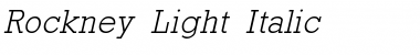 Rockney Light Italic Font