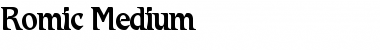 Romic-Medium Regular Font