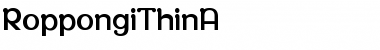 RoppongiThinA Regular Font