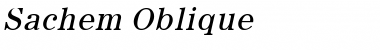 Sachem Oblique Font