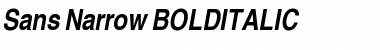 Sans Narrow BOLDITALIC Font