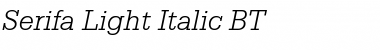 Serifa Lt BT Light Italic Font