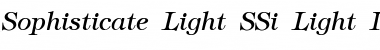 Sophisticate Light SSi Light Italic Font