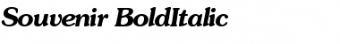 Souvenir-BoldItalic Regular Font