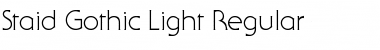 Staid Gothic Light Regular Font