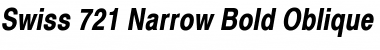 Swiss 721 Narrow SWA Bold Oblique Font