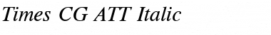 Times CG ATT Italic Font