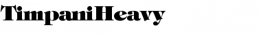 TimpaniHeavy Regular Font