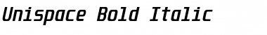 Unispace Bold Italic Font