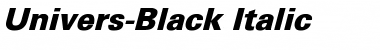 Univers-Black Italic Font