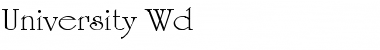 University Wd Regular Font