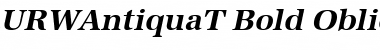 URWAntiquaT Bold Oblique Font
