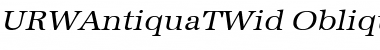 URWAntiquaTWid Oblique Font