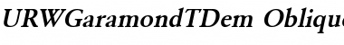 URWGaramondTDem Oblique Font