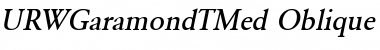 URWGaramondTMed Oblique Font