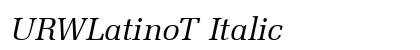 URWLatinoT Italic Preview
