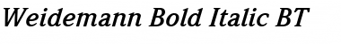 Weidemann Bk BT Bold Italic