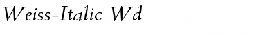 Weiss-Italic Wd Regular Font