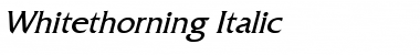 Whitethorning Italic Font