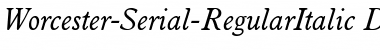 Worcester-Serial DB RegularItalic Font