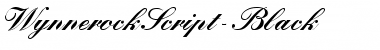 WynnerockScript-Black Regular Font